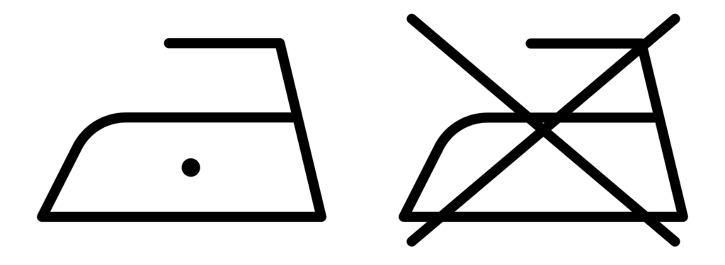 Símbolo de passadoria de tecido ou peça de roupa